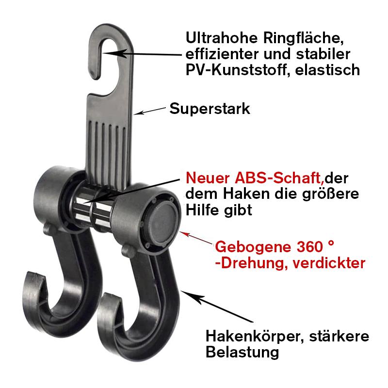 Blaudonau- Doppelhaken für Autositzlehne