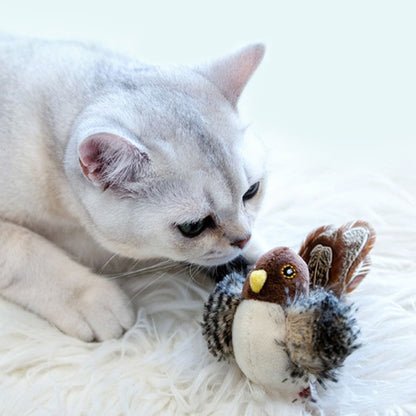 Blaudonau- 😺Katzenspielzeug - Simulierter zwitschernder Vogel