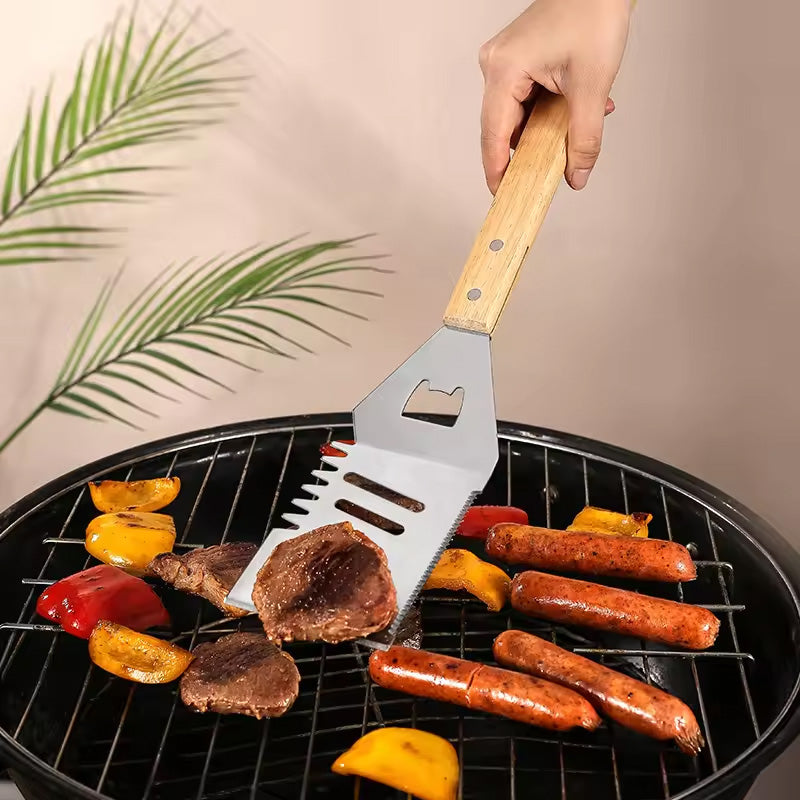 Blaudonau- 5-in-1 Grillspatel, Gabel und Messer