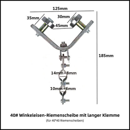 Blaudonau- 🔥Winkeleisenbahn Aufhängerolle🔥 😎40 mm😎 ✅mit lange Clip✅