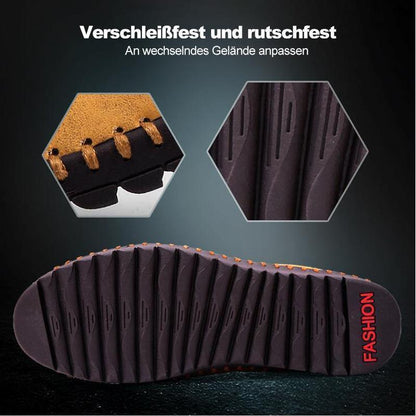 Blaudonau- Männer Nähen Mikrofaser Leder Aushöhlen Lässige Sandalen