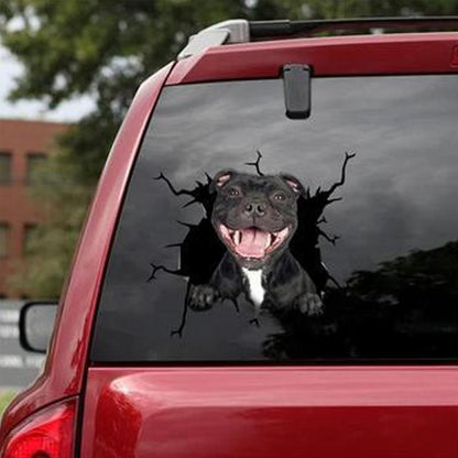 Blaudonau- Auto Fenster Hund Aufkleber F