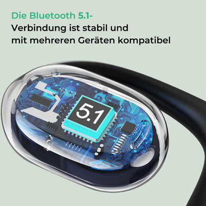 Blaudonau- Kabelloses Bluetooth-Headset mit hängendem Ohr