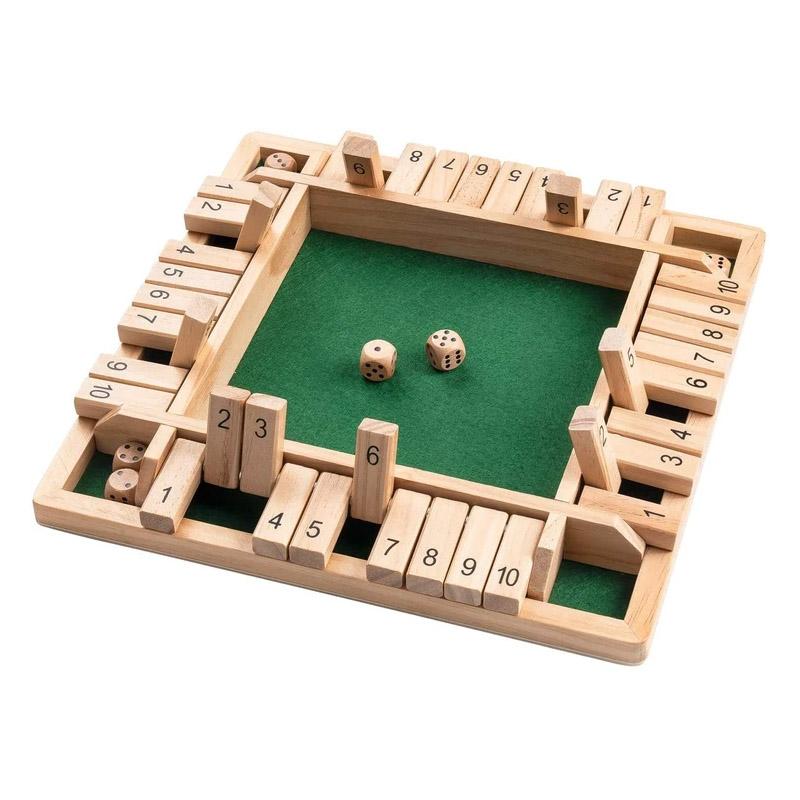 Blaudonau- „Shut The Box“-Spiel – Lustiges Tisch-Mathespiel für Erwachsene und Kinder