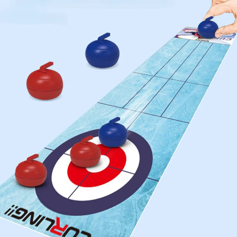 Blaudonau- Brettspiel Curling Spielset