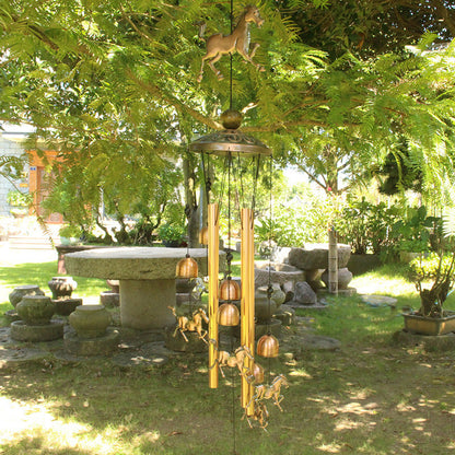 Blaudonau- Retro Bronze Horse Wind Chime