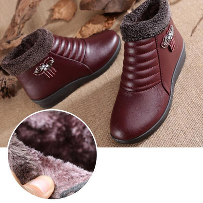 Blaudonau- Damen Winter Lederschuhe