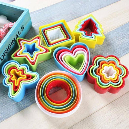 Blaudonau- Multi-Größe Kreativer 3D Cookies Hersteller, 5- Set