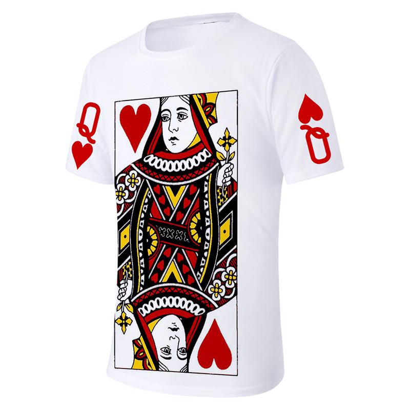 Blaudonau- Sommer 3D Poker lose T-Shirt