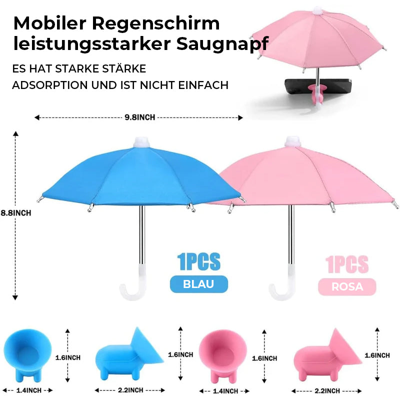 Blaudonau- Handy-Regenschirm-Saugnapf-Ständer für Sonne