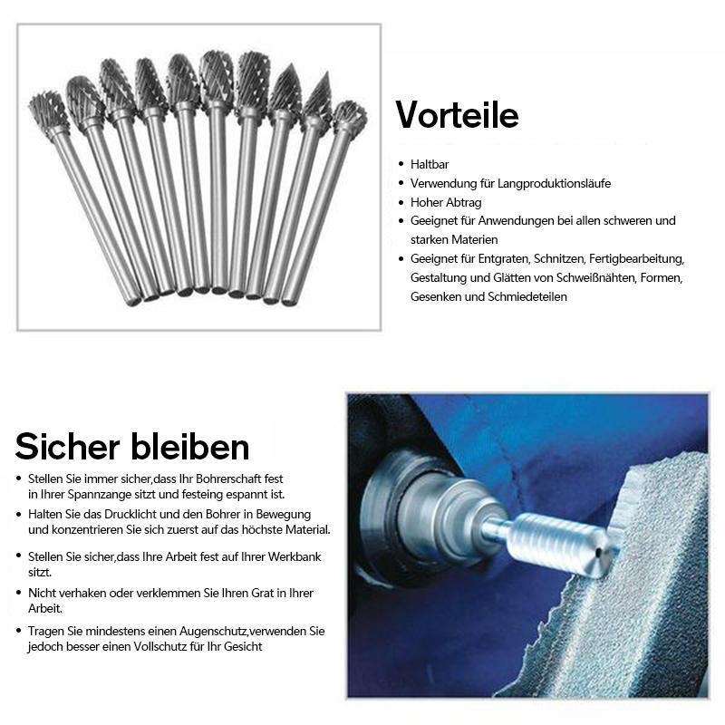 Blaudonau- 10 in 1 Wolframstahl-Schleifkopf (10PCS)