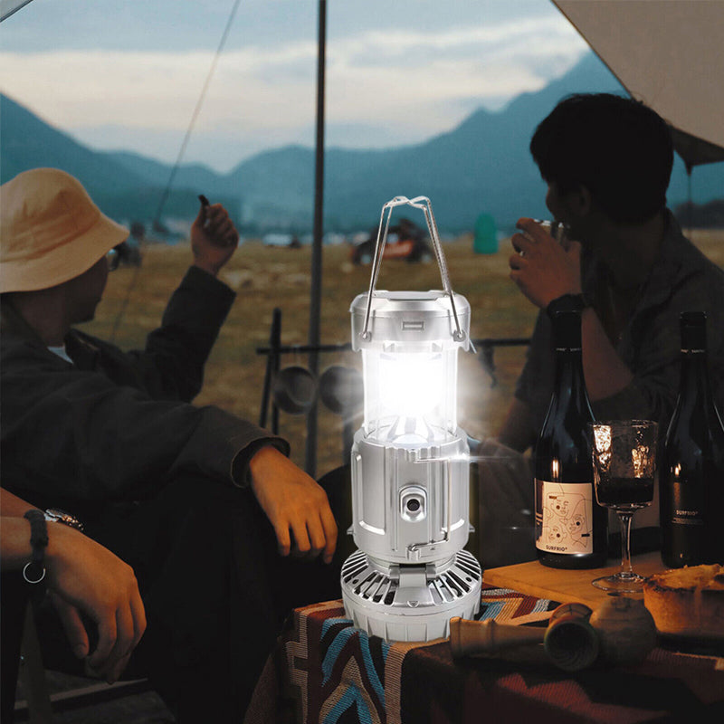 Blaudonau- Tragbare LED-Camping-Laterne mit Ventilator