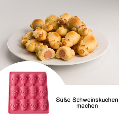 Blaudonau- Lucky Pig Süße Schweine-Kuchen und Brötchen Backen Matte