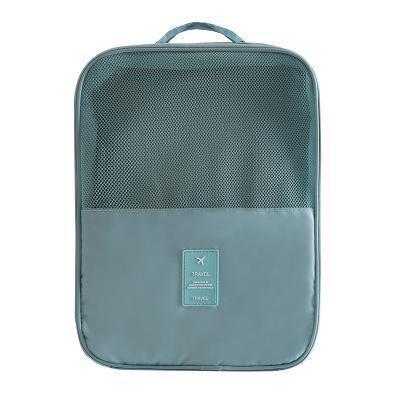 Blaudonau- Reiseschuhtaschen, Faltbare wasserdichte Schuhbeutel Organizer KOREANISCHES BLAU