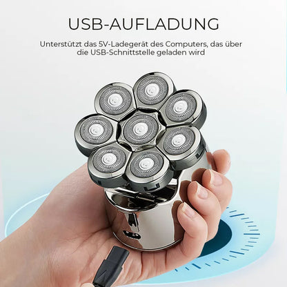 Blaudonau- 8D Verbesserter 10-in-1-Multifunktionsrasierer mit LED-Anzeige