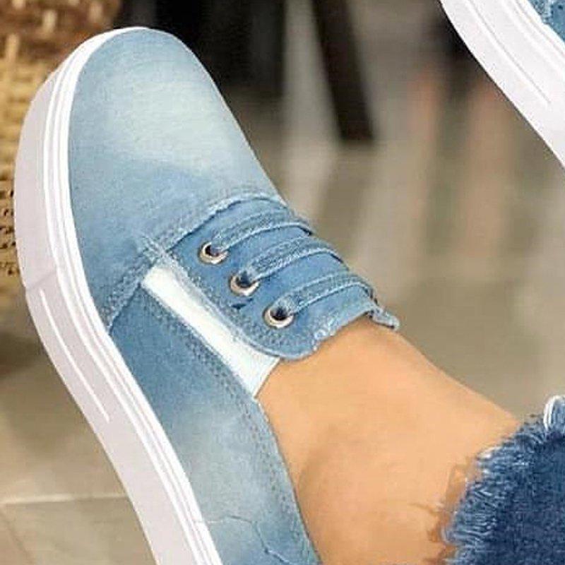 Blaudonau- Frauen Casual Canvas Sneaker Schuhe