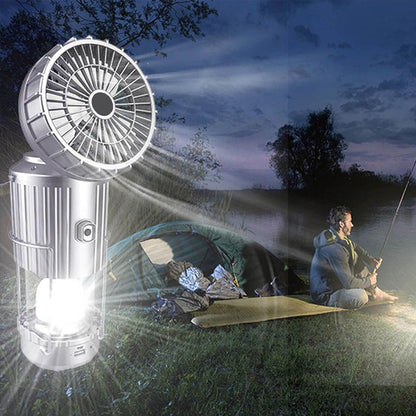 Blaudonau- Tragbare LED-Camping-Laterne mit Ventilator