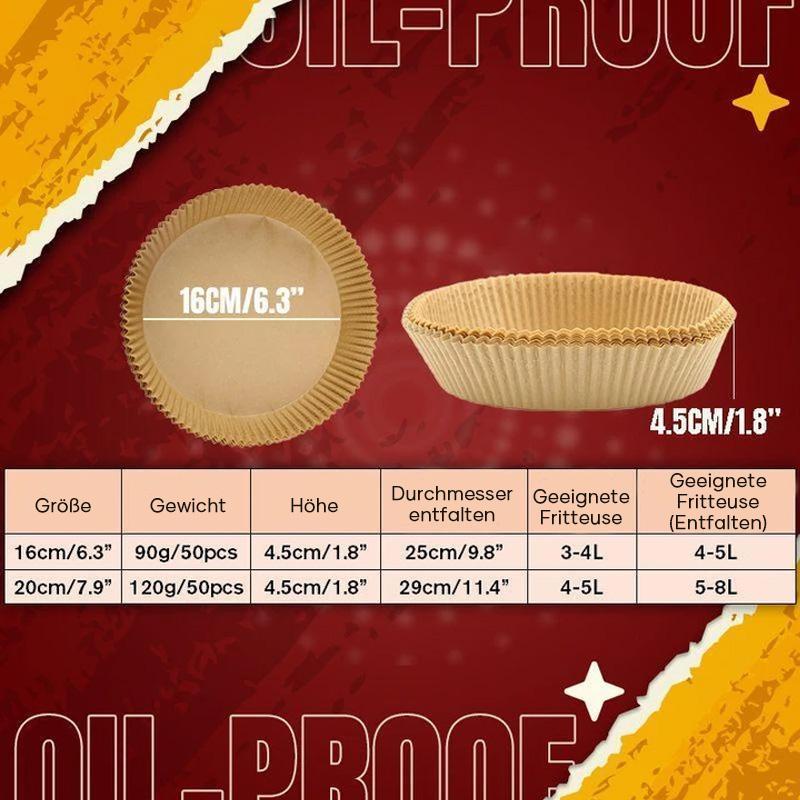 Blaudonau- Heißluftfritteuse Einweg-Papiereinlage