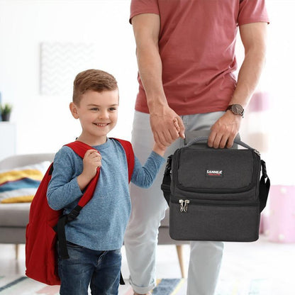 Blaudonau- Doppelte Mittagessen Handtasche, Picknicktasche