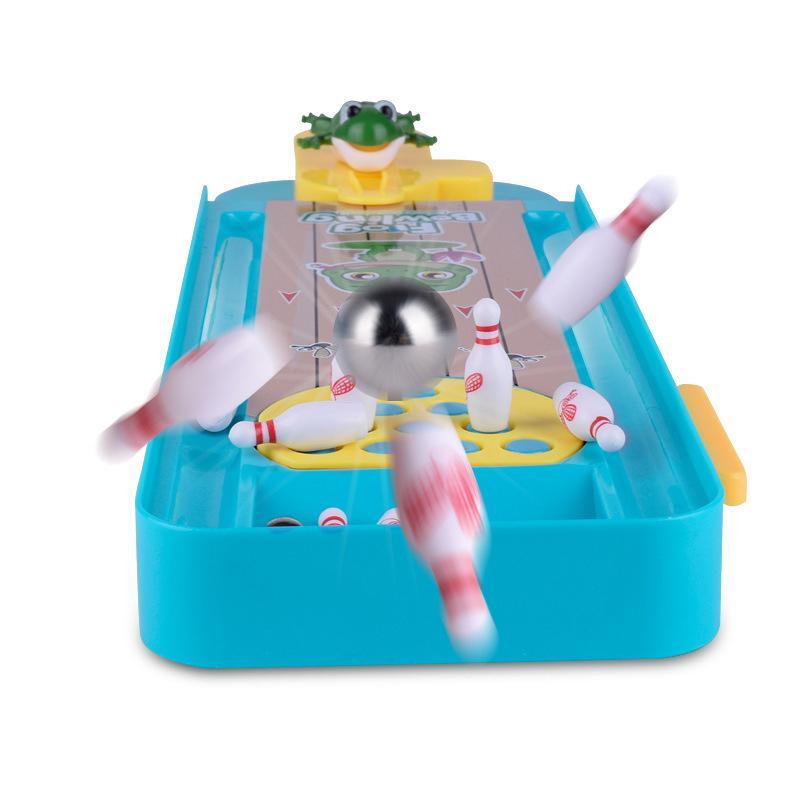 Blaudonau- Kreatives Mini Frosch Bowling Desktop-Spielzeug