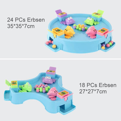 Blaudonau- Familien Spielzeug- Frosch essen Erbsen