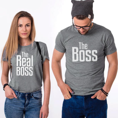 Blaudonau- "The Boss", "The real Boss" lustiges T- Shirt