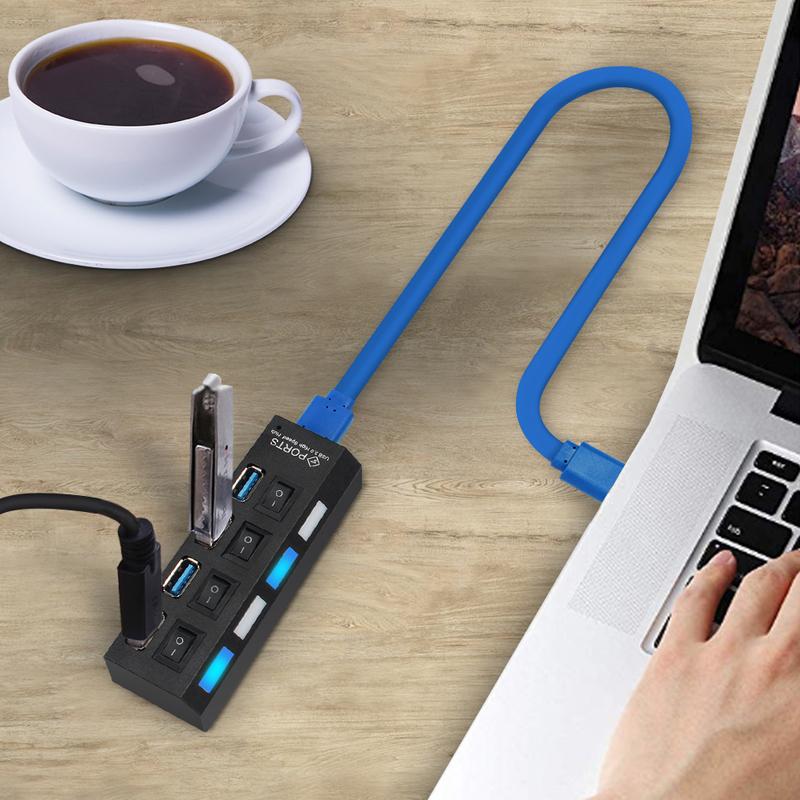 Blaudonau- Hochgeschwindigkeits-USB-Hub mit mehreren Anschlüssen