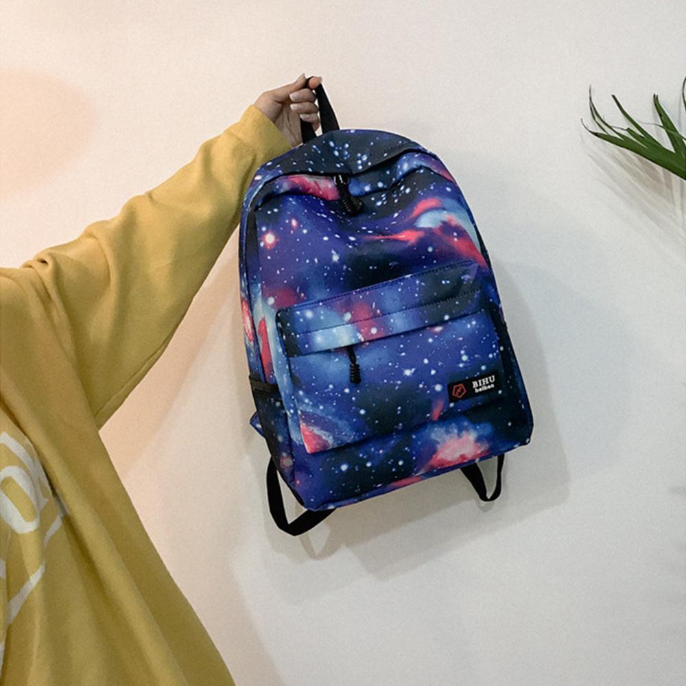 Blaudonau- Galaxy Rucksack Unisex Schulrucksack-nette Tasche Blau