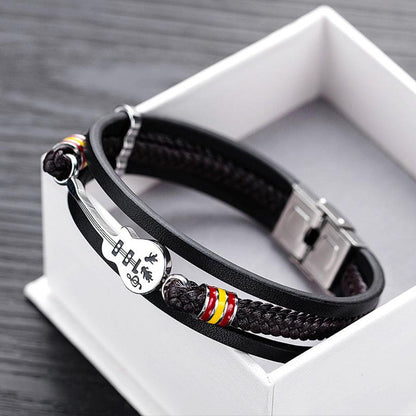 Blaudonau- Geflochtenes Armband im Punk-Stil