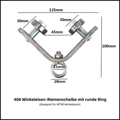 Blaudonau- 🔥Winkeleisenbahn Aufhängerolle🔥 😎40 mm😎 ✅mit runder Ring✅