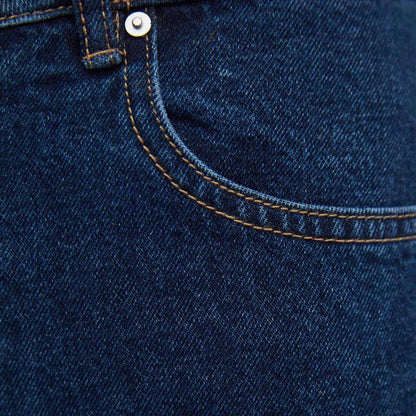 Blaudonau- Weit modische Jeans mit breitem geschnittenem Hosenbein