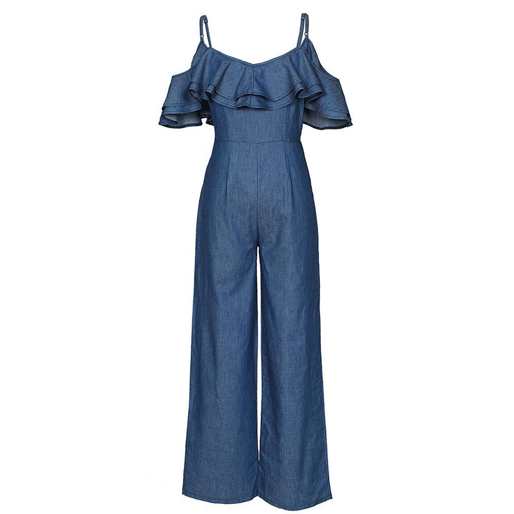 Blaudonau- Sexy Damen Jumpsuit