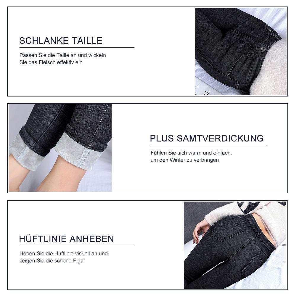 Blaudonau- Frauen plus dünne Samtjeans