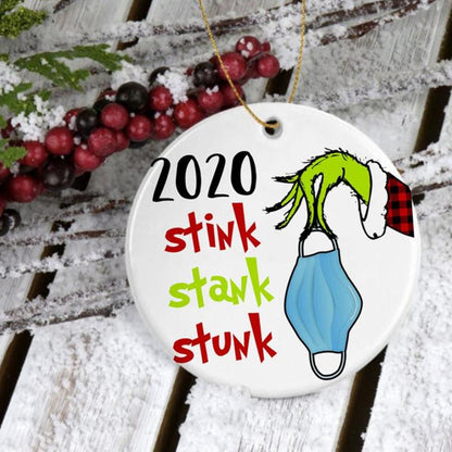 Blaudonau- Stink Stank Stunk Weihnachtsbaumschmuck Thema Quarantäne Weihnachtsdekoration