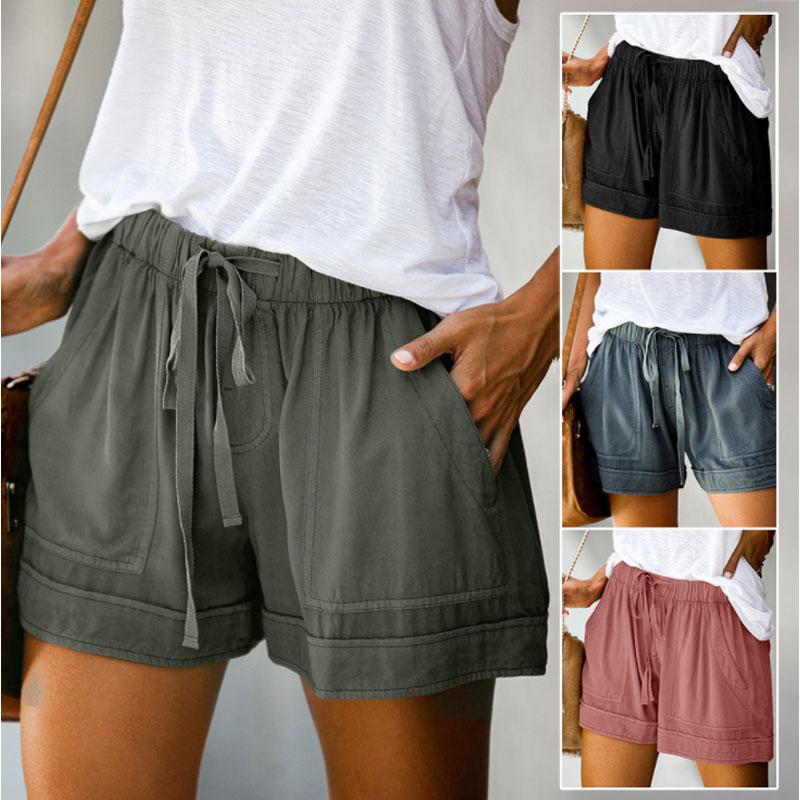 Blaudonau- Lässige Shorts für Frauen