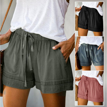 Blaudonau- Lässige Shorts für Frauen