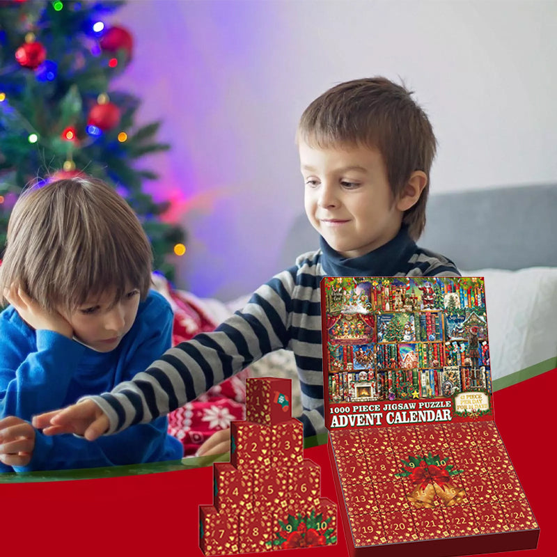 Blaudonau- Weihnachts-Schnitzeljagd-Adventskalender-Puzzle (1000 Teile)