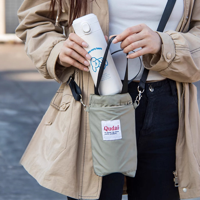 Blaudonau- Tragbare Messenger-Handtasche für Wasserflaschen grün