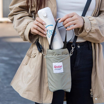 Blaudonau- Tragbare Messenger-Handtasche für Wasserflaschen grün