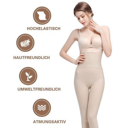 Blaudonau- Damen Shapewear Leggings mit Bein Taillenformer Shaper