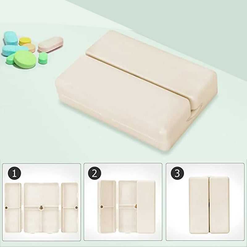 Blaudonau- Portable Magnetic Pill Box With 7 Compartments