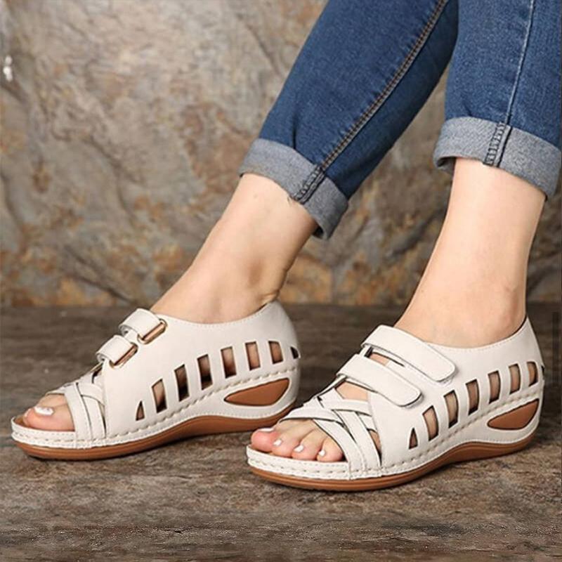 Blaudonau- Damen Sommer Freizeit Sandalen