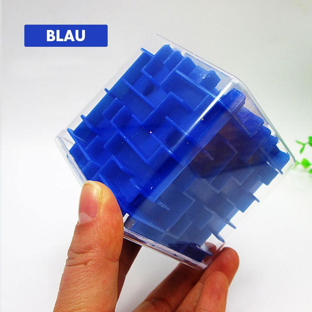 Blaudonau- 3D Würfel Puzzle Labyrinth Spielzeug (zufällige Farbe)