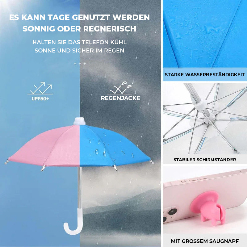 Blaudonau- Handy-Regenschirm-Saugnapf-Ständer für Sonne