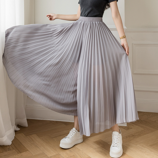 Blaudonau- Trendige Hose Mit Plissee-Design Grau