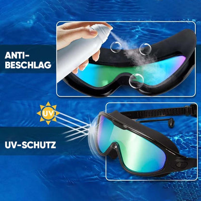 Blaudonau- Weitwinkel-Schwimmbrille mit Antibeschlag-Effekt