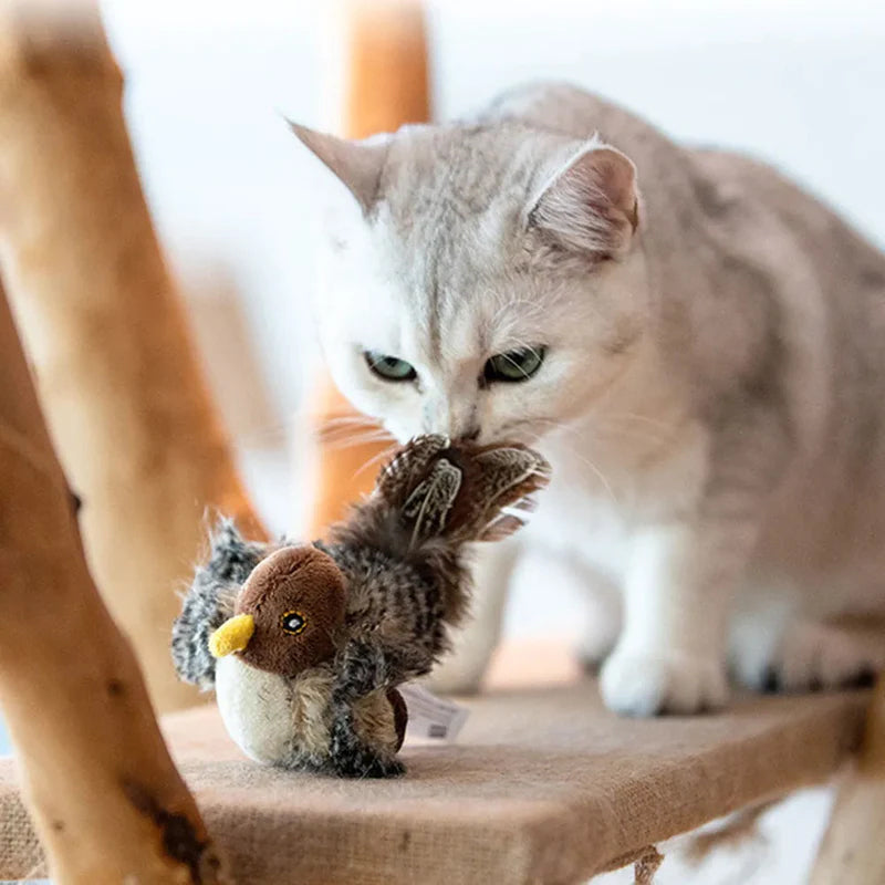 Blaudonau- 😺Katzenspielzeug - Simulierter zwitschernder Vogel