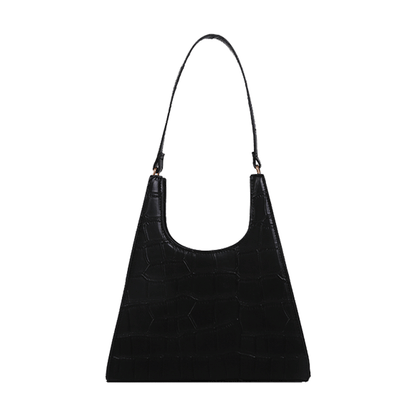 Blaudonau- Damen Einfache Retro-Handtasche Schwarz