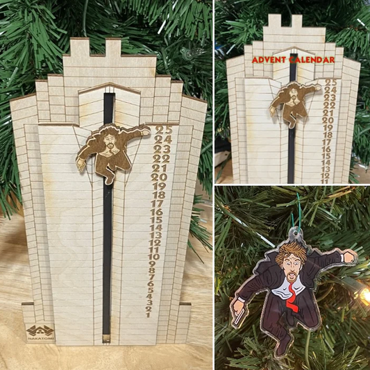 Blaudonau- Die Hard Adventskalender - Hans Gruber Sturz vom Nakatomi Plaza