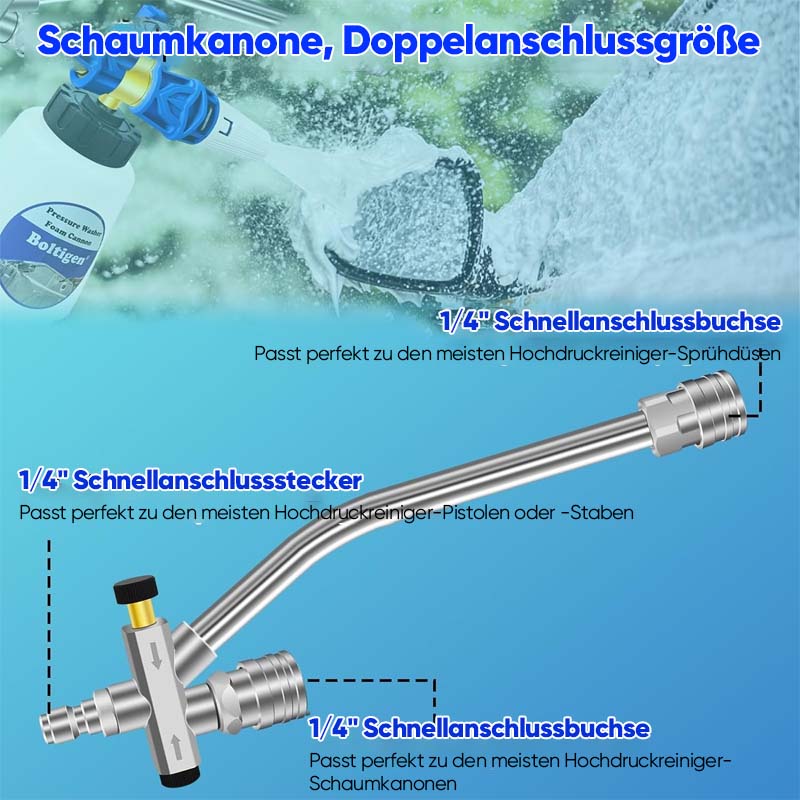 Blaudonau- Schaumkanonen-Doppelanschluss-Zubehör